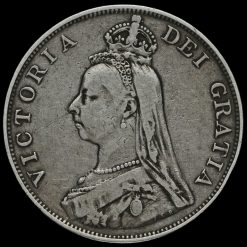 1888 Queen Victoria Jubilee Head Silver Double Florin Obverse