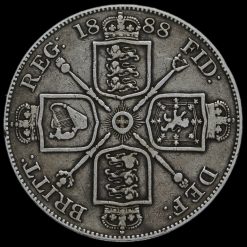 1888 Queen Victoria Jubilee Head Silver Double Florin Reverse