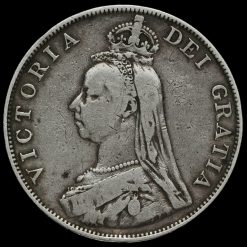 1889 Queen Victoria Jubilee Head Silver Double Florin Obverse