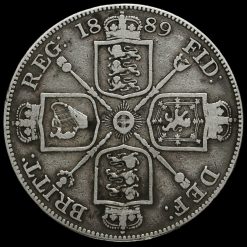 1889 Queen Victoria Jubilee Head Silver Double Florin Reverse