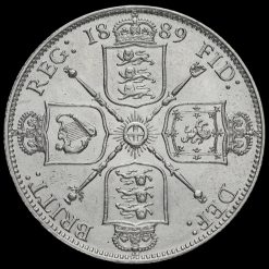 1889 Queen Victoria Jubilee Head Silver Florin Reverse