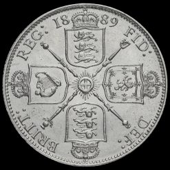 1889 Queen Victoria Jubilee Head Silver Florin Reverse