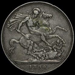 1890 Queen Victoria Jubilee Head Silver Crown Reverse