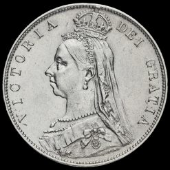 1892 Queen Victoria Jubilee Head Silver Half Crown Obverse