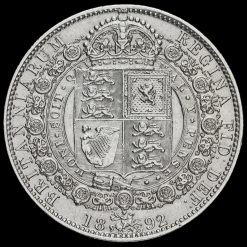1892 Queen Victoria Jubilee Head Silver Half Crown Reverse