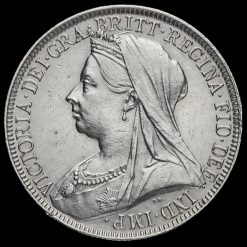 1893 Queen Victoria Veiled Head Silver Florin Obverse