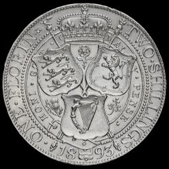 1893 Queen Victoria Veiled Head Silver Florin Reverse