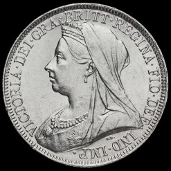 1893 Queen Victoria Veiled Head Silver Florin Obverse