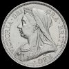 1893 Queen Victoria Veiled Head Silver Half Crown Obverse