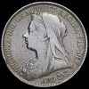 1895 Queen Victoria Veiled Head Silver LIX Crown Obverse