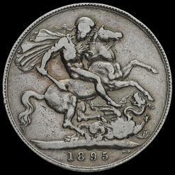1895 Queen Victoria Veiled Head Silver LIX Crown Reverse