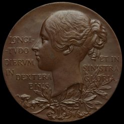 1897 Queen Victoria Official Diamond Jubilee Large Bronze Medal Reverse
