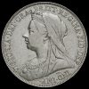 1898 Queen Victoria Veiled Head Silver LXII Crown Obverse