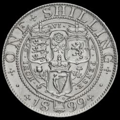 1899 Queen Victoria Veiled Head Silver Shilling Reverse