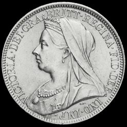 1901 Queen Victoria Veiled Head Silver Florin Obverse