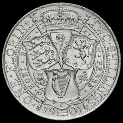 1901 Queen Victoria Veiled Head Silver Florin Reverse