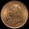 1901 Queen Victoria Veiled Head Halfpenny Obverse