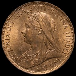 1901 Queen Victoria Veiled Head Halfpenny Obverse