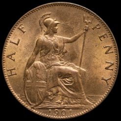 1901 Queen Victoria Veiled Head Halfpenny Reverse