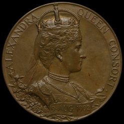 1902 Edward VII Coronation Official Bronze Medal Reverse