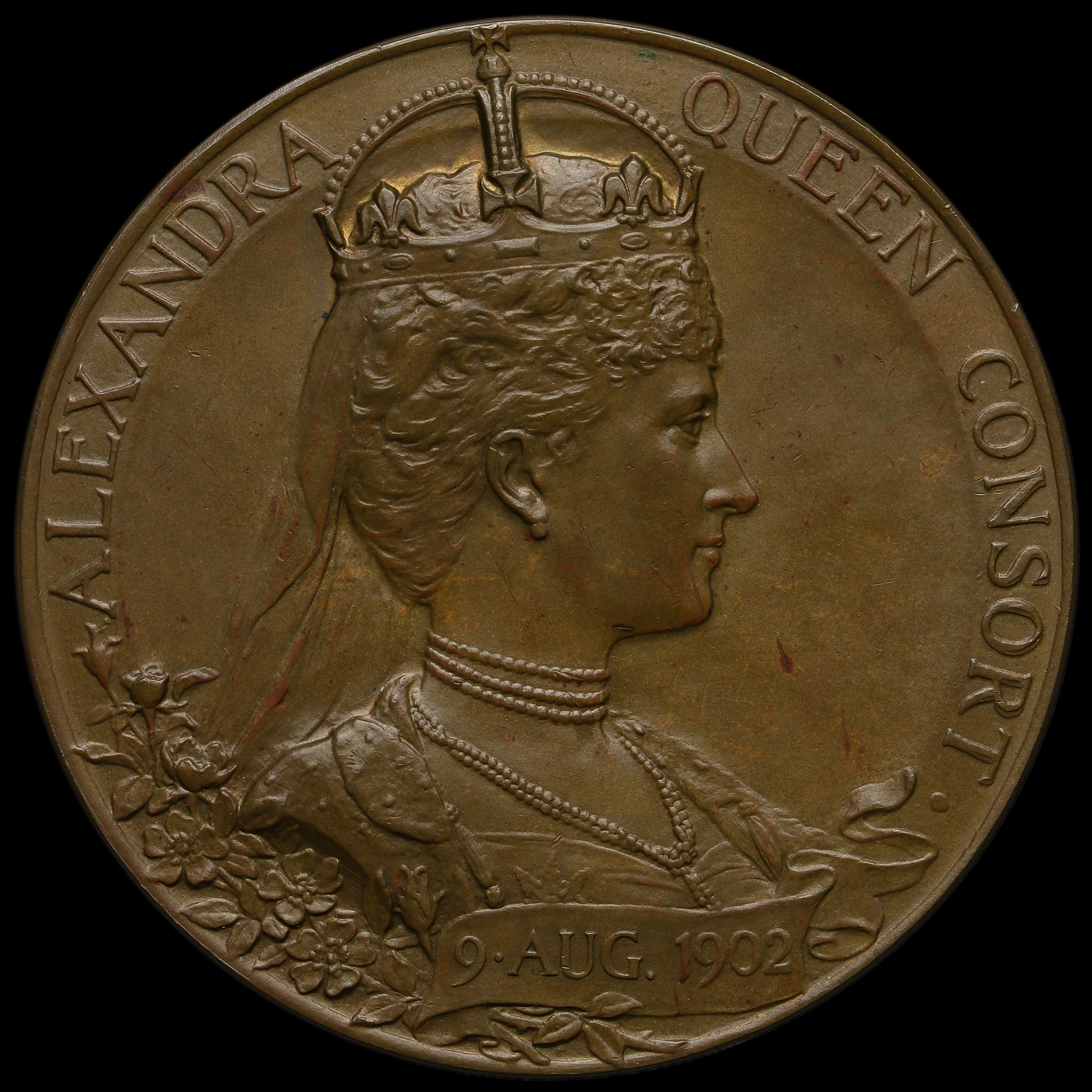 1902 Edward VII Coronation Official Bronze Medal Reverse