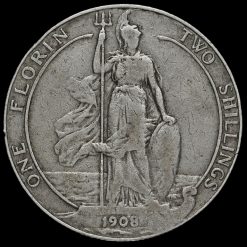 1908 Edward VII Silver Florin Reverse