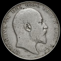 1908 Edward VII Silver Half Crown Obverse