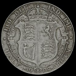 1908 Edward VII Silver Half Crown Reverse