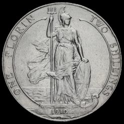 1910 Edward VII Silver Florin Reverse