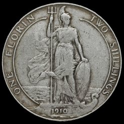 1910 Edward VII Silver Florin Reverse