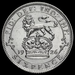 1926 George V Silver Sixpence Reverse