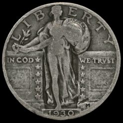 USA 1930 Standing Liberty Silver Quarter Dollar Obverse