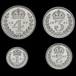 1937 George VI Silver Proof Maundy Set Reverse