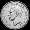 1937 George VI Silver Proof English Shilling Obverse