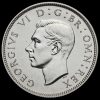 1937 George VI Silver Proof Two Shilling Coin / Florin Obverse