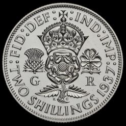 1937 George VI Silver Proof Two Shilling Coin / Florin Reverse