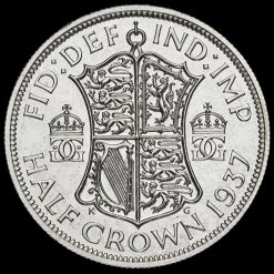1937 George VI Silver Proof Half Crown Reverse