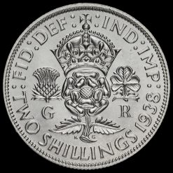 1938 George VI Silver Two Shilling Coin / Florin Reverse