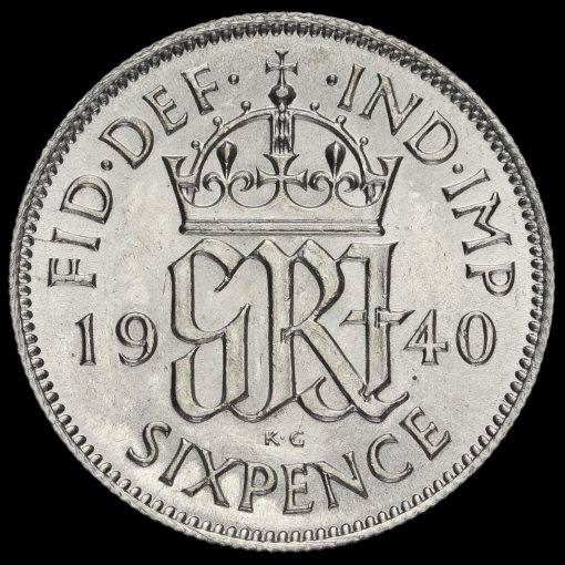 1940 George VI Silver Sixpence Reverse