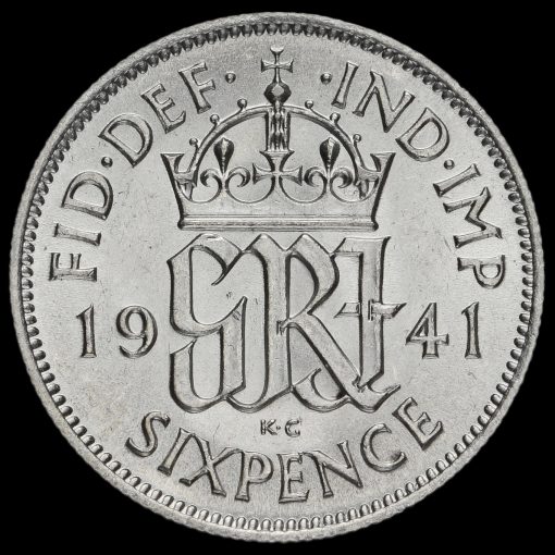 1941 George VI Silver Sixpence Reverse