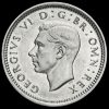 1943 George VI Silver Threepence Obverse