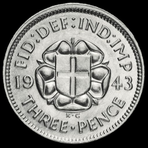 1943 George VI Silver Threepence Reverse