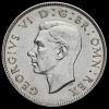 1945 George VI Silver Two Shilling Coin / Florin Obverse