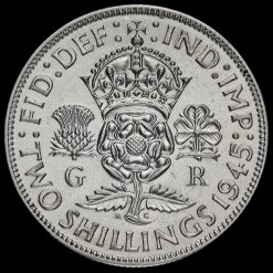 1945 George VI Silver Two Shilling Coin / Florin Reverse