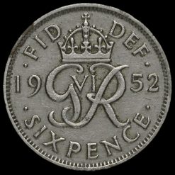 1952 George VI Sixpence Reverse