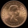 1955 Elizabeth II Farthing Obverse