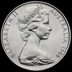 Australia 1966 Elizabeth II Silver 50 Cents Obverse
