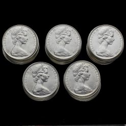 50 x Australia 1966 Elizabeth II .800 Silver 50 Cents Bullion Investment Coins