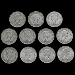 11 x Australia Elizabeth II Silver Shillings, Date Run - Image 2