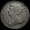 1707 Queen Anne Early Milled Silver Half Crown Obverse